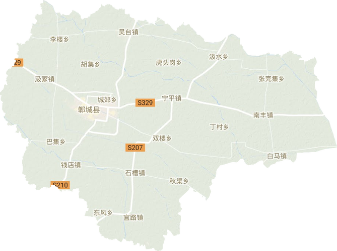 郸城县高清地形地图,郸城县高清谷歌地形地图