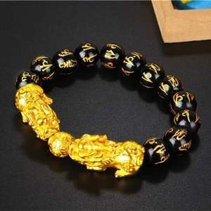 齐腾周大福焕美24k黄金貔貅手链男士女款转运珠手链999足金手串情
