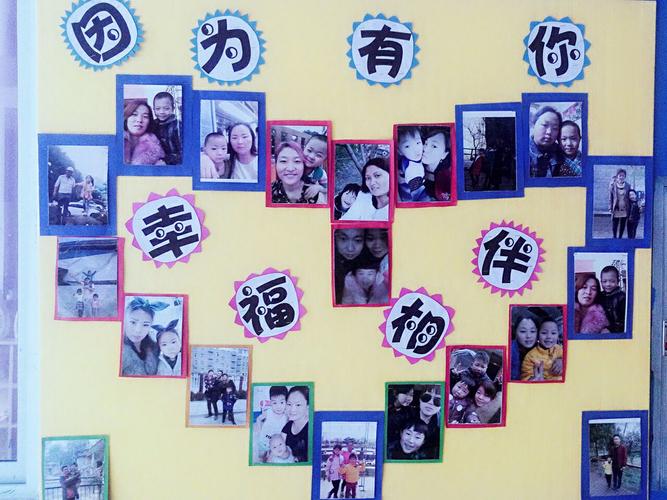 幼儿园亲子照片墙