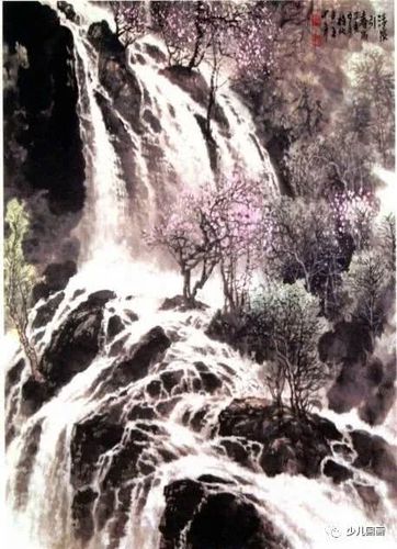 中国山水画教程:瀑布水口画法