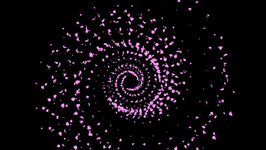 粉色花瓣旋转星辰(更多花瓣动画请进店选购_4000x2250_高清视频素材