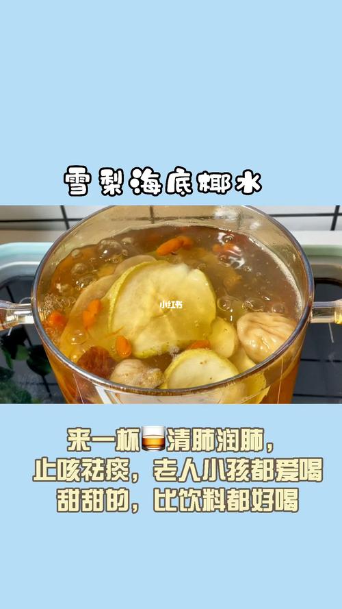 雪梨海底椰水_止咳_无花果_润燥_蜜枣_清肺_枸杞_孩子