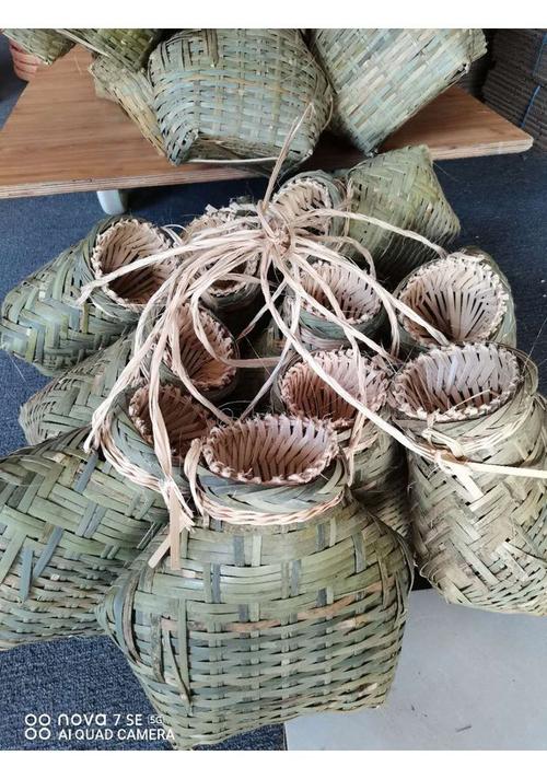 鱼篓道具竹筐黄鳝笼 竹编捕鱼渔获竹笼有盖子 捉鱼竹篓手编竹制品