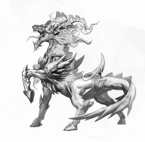 没有角的蛟叫螭龙.