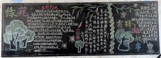植树节黑板报