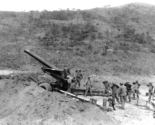 朝鲜战争中的m115型 203mm榴弹炮