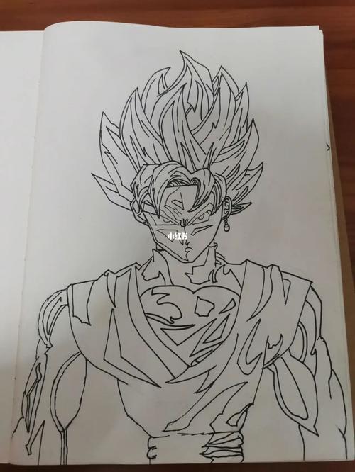 超级赛亚人 yep!_临摹_手绘_针管笔画_兴趣爱好_绘画