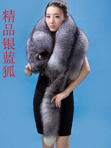 整只狐狸围脖男女整张真皮草狐狸毛围巾整皮狐狸皮毛领子披肩冬天