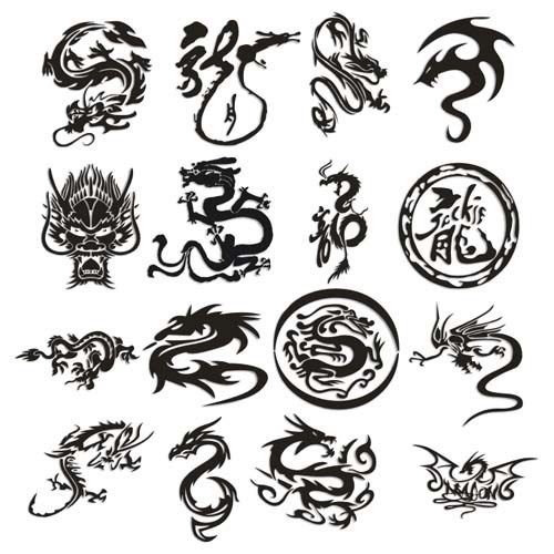 龙图腾个性车贴 随意贴 汽车贴纸  车尾贴 车身贴划痕贴