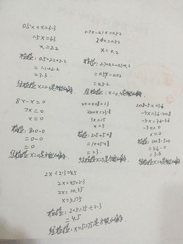 解方程,并写出检验过程.
