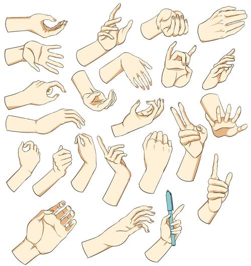 动漫人物中的手应该怎么画