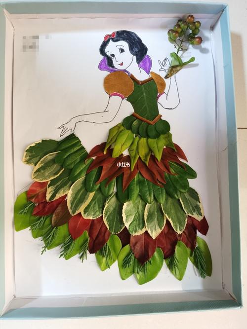 白雪公主之树叶贴画_手工制作_白雪公主_秋天去哪玩_diy_diy手工制作