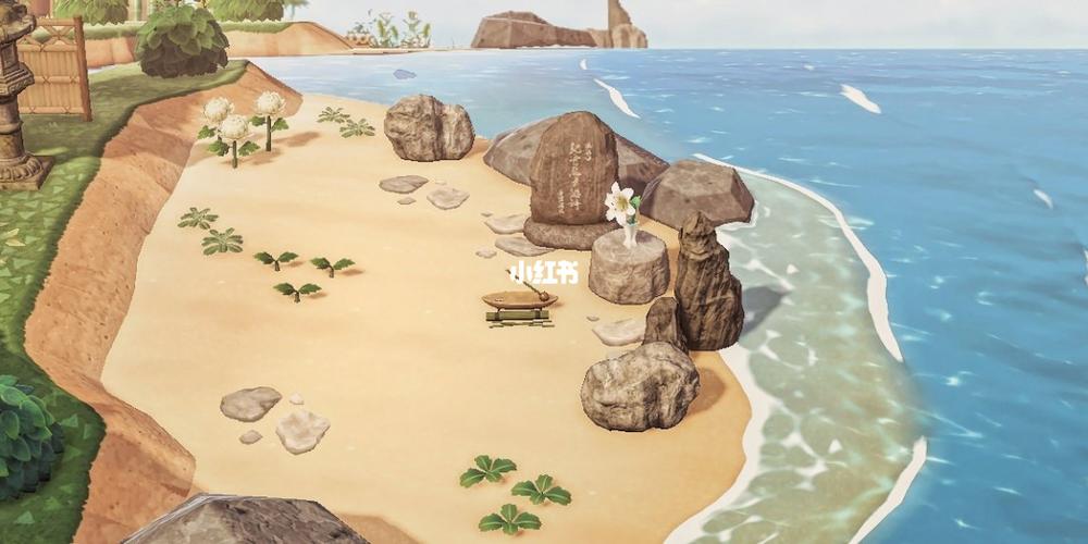 海滩和风元素场景_海滩_动森_动物森友会_游戏_手机