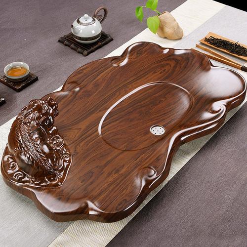 功夫茶盘庄子然实木托盘茶台蓄水排水抽屉式家用小茶几茶具套装配件f
