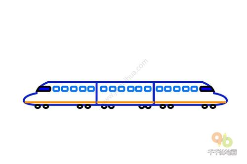 高铁简笔画-火车-千千简笔画
