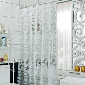 欧时洁浴室浴帘弧形浴帘u形防水挂帘l形挡水帘凡叶加厚卫生间浴帘