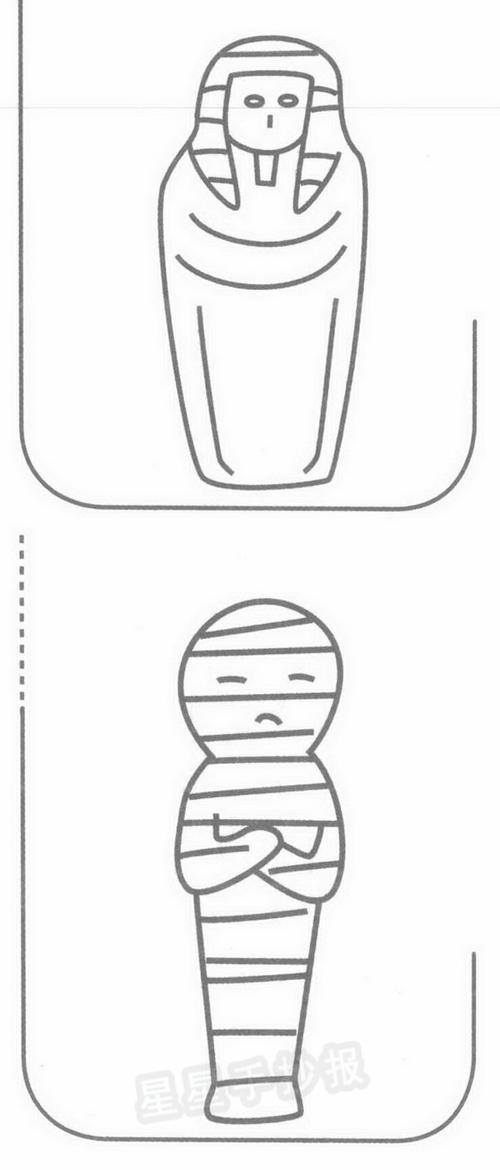 木乃伊简笔画图片教程