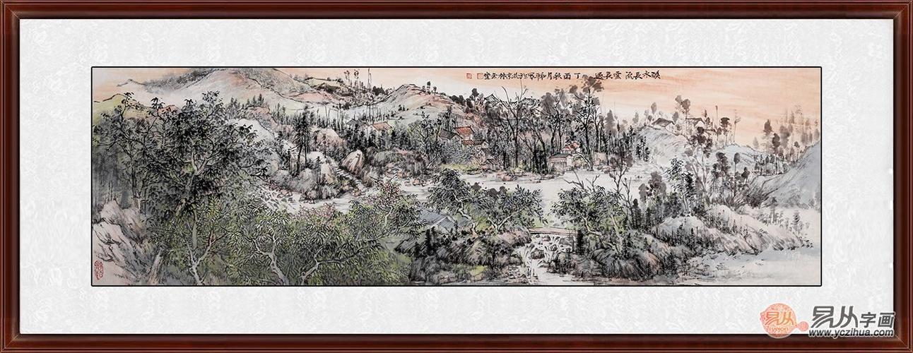 杨和平新品力作国画山水画《溪水长流云长遇》