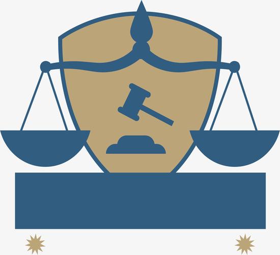 复古天平法槌标签