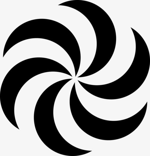 圆形旋转矢量放射图案