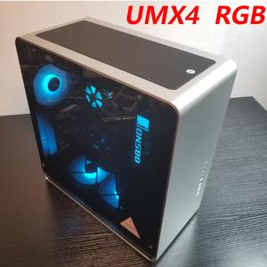乔思伯umx4苹果机箱台式机水冷全透明乔伯斯思博机箱diy灯发光板