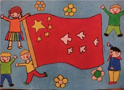 五星红旗图画 儿童画 介绍的就是这么节五星红旗的简笔画快跟着小编