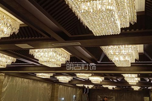 晋中宴会厅水晶灯定制安装现场全曝光