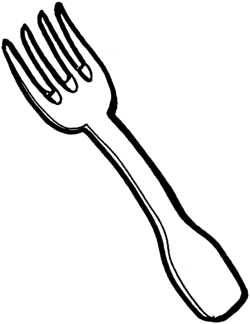 cartoon fork