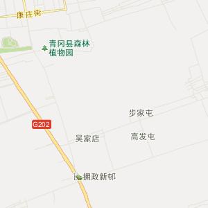 绥化市青冈县行政地图
