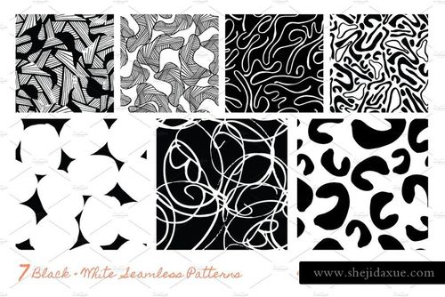 多彩抽象有机线条涂鸦纹理 organic forms | patterns