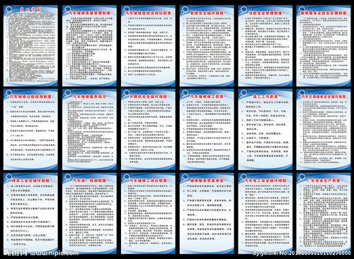 维修信息 消防安全 氧焊规程 员工守则 质 检岗位 质量管理 汽修制度