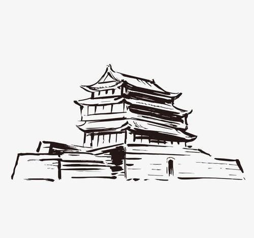 鼓楼的简笔画