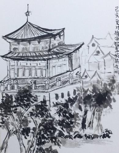 学生写生作品(百花洲,解放阁,趵突泉)2019春