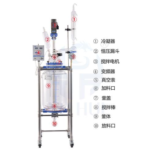 双层玻璃反应釜仪器设备50l 自动智能加热 真空减压萃取 溶剂回收
