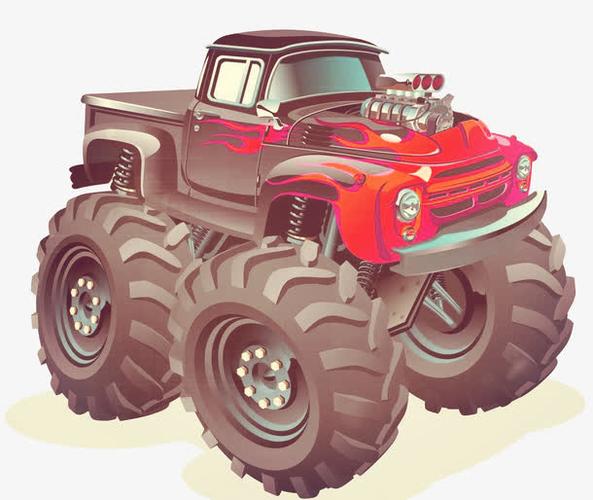 手绘越野车