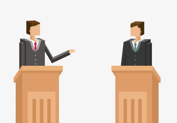 卡通手绘辩论的人免抠素材免费下载_觅元素51yuansu.