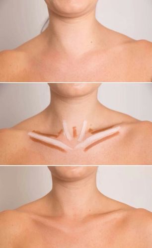 【锁骨轮廓化妆教程】