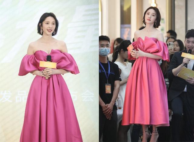 唐艺昕当妈后也有少女感,穿粉色长裙好像回到了18岁,扮嫩好成功