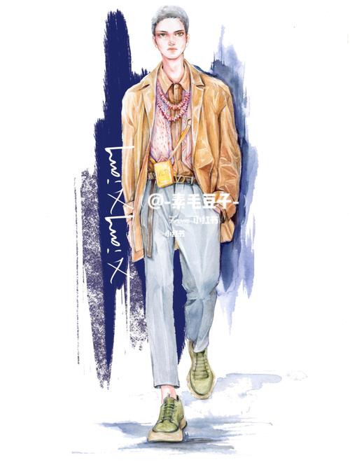 95valentino 男装时装画_男装_华伦天奴怎么样_水彩