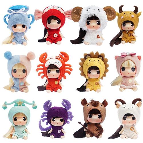 十二星座迷糊娃娃玩具女孩换装洋娃娃公主迷你星座公仔娃娃