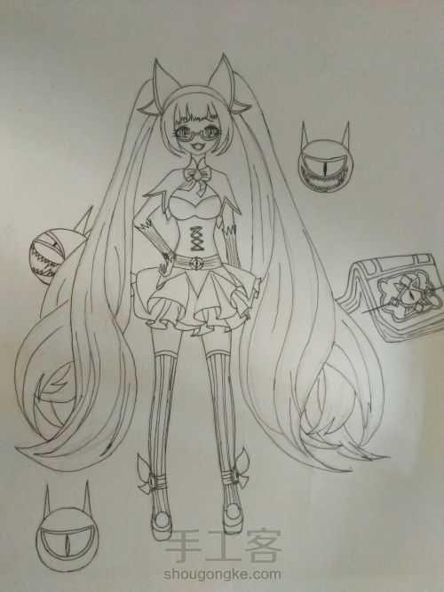 王者荣耀安琪拉简笔画怎么画