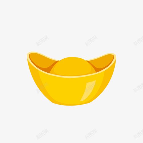 com 卡通元宝 新年装饰 背景装饰 金色元宝 金钱