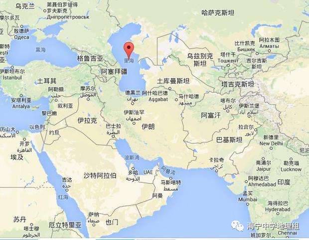 其周边有以下国家:北部是俄罗斯和哈萨克斯坦,东部是土库曼斯坦,南部