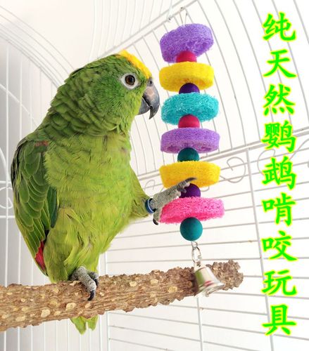 大中小型鹦鹉用品 天然丝瓜络手抓啃咬玩具 鸟笼配件
