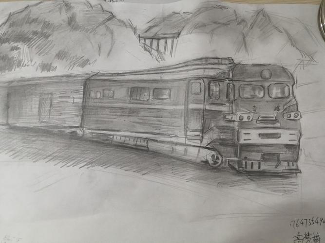 (图片类作品)城轨运营2006班级提报的火车素描