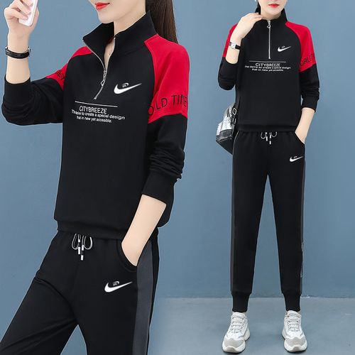 2021年新款运动服,2021年新款女运动套装 【官网正品】休闲运动服套装女士春秋季2021年新款纯棉时尚两件套