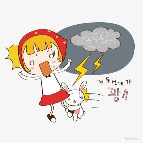 被电击的女孩png素材透明免抠图片其他元素