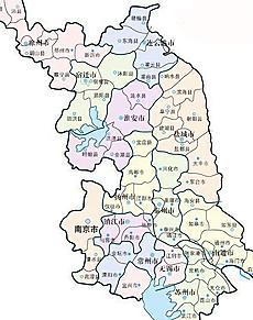 江苏省地区分布地图矢量素材