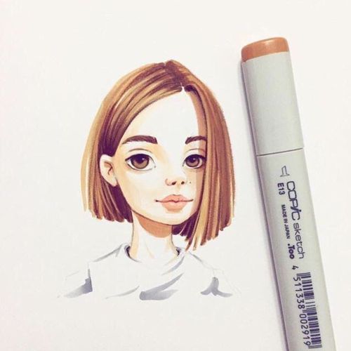 各种明星知名人物马克笔画