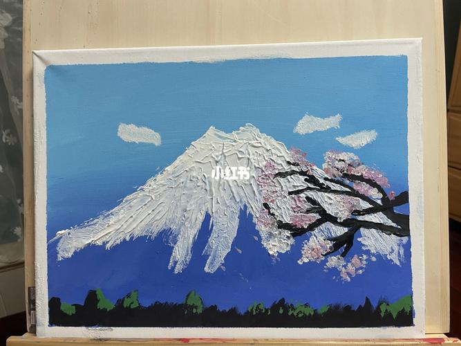 简单水粉画富士山_富士山_水粉画_水彩画_教程_水彩画
